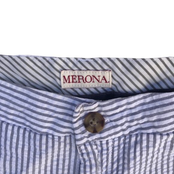 Merona Blue Seersucker Mid-Rise Shorts | Size 4 - Picture 4 of 7